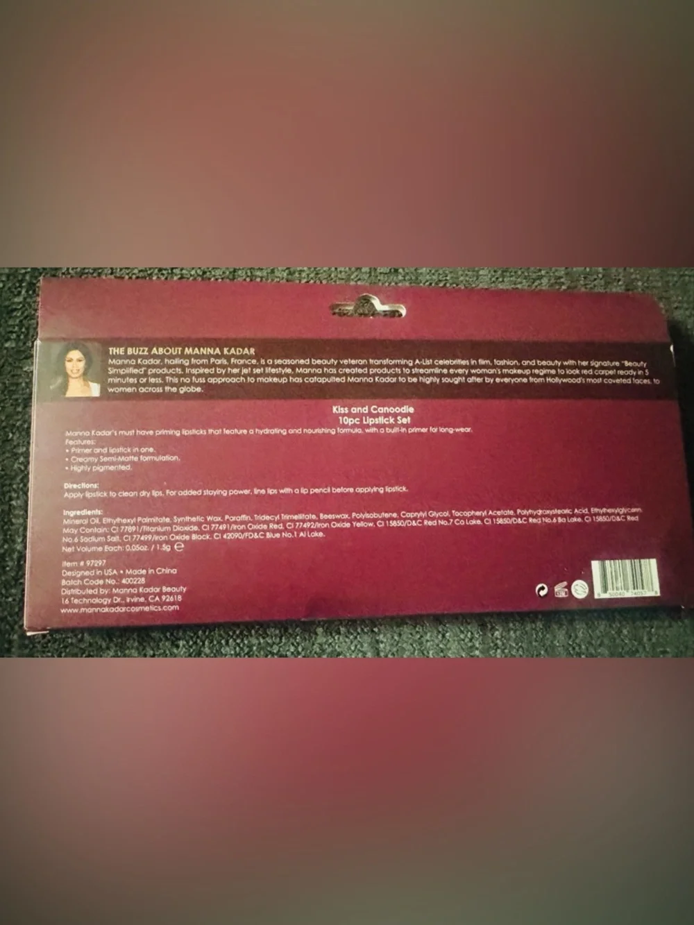 Manna Kadar Beauty Kiss and Canoodle 10 Pc Red Pink Lipstick Set, NWT - Picture 3 of 8